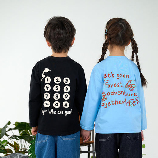 【10A抗菌纯棉】棉花堂春款正反俏皮印花长袖童装-T恤-FD61028 商品图5