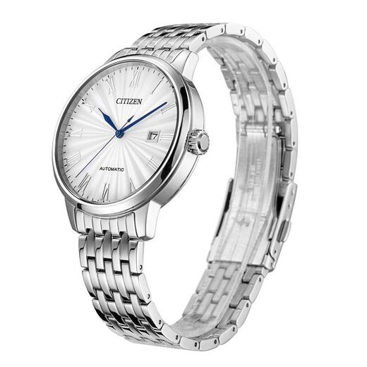 西铁城日本官方正品防水休闲复古时尚钢带机械男表NJ0080-50A 商品图2