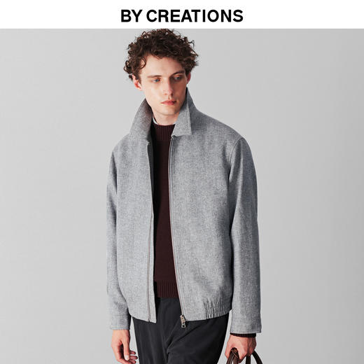 羊毛人字纹行政夹克 商品图0