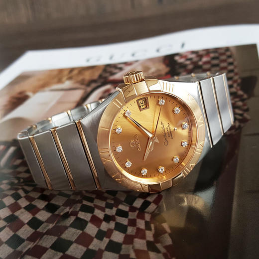 【95新】OMEGA 欧米茄123.20.38.21.58.001天文台认证同轴自动机械机芯日期显示38MM（男款）星座系列精钢/18K黄金090226NJM08 商品图5