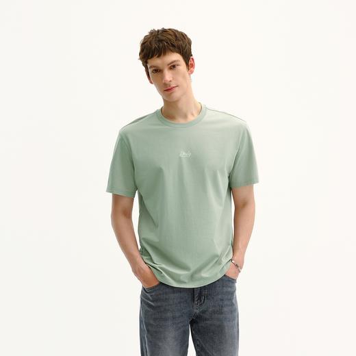 商场同款|森马短袖T恤男夏基础百搭圆领2026新款精致时尚字母上衣 商品图2