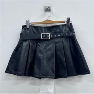 NC配皮带百褶短款皮半裙50919（黑） 秋季 153012980321 商品图0