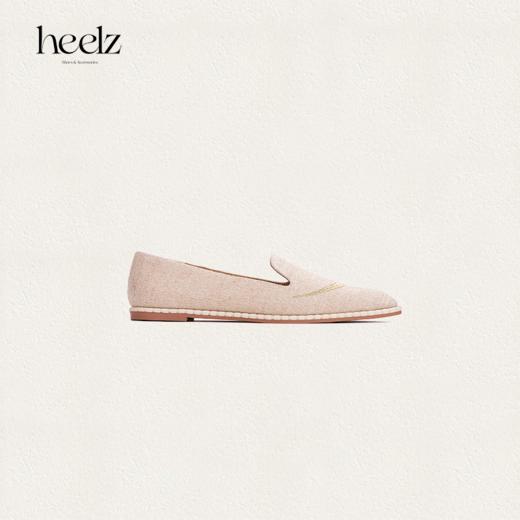 heelz设计师手工鞋履 ｜竹叶亚麻平底乐福鞋 0.8公分 商品图0