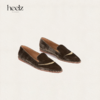 heelz设计师手工鞋履 ｜竹叶丝绒编织底乐福鞋 0.8公分 商品缩略图2