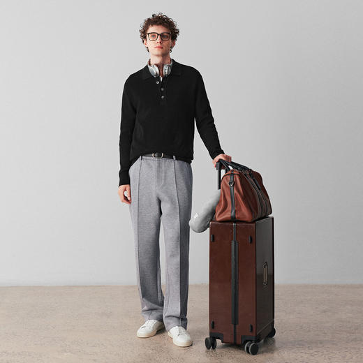 纯棉针织长袖POLO衫 商品图3