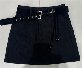 NYS高腰显瘦A字裙配腰带51106 冬季 056804142490