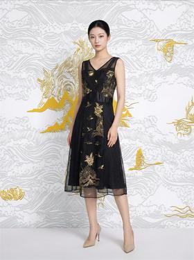 赤金色连衣裙2S3966