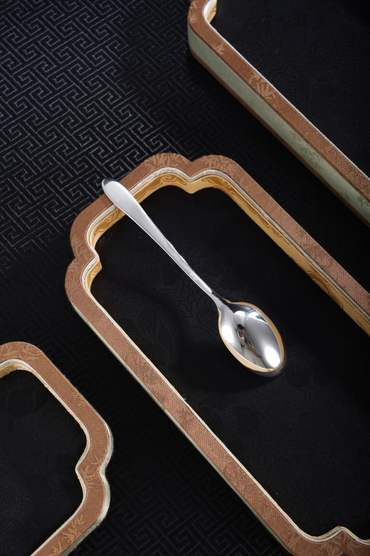 子佩集【莲开纳福】银S999摆件【BX0090186】餐具莲花福勺子2602 商品图4