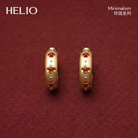 含晖·玲珑系列-镂空宝石耳环