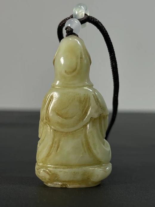 和田白玉雕观音坐像吊坠，顺丰包邮 商品图12
