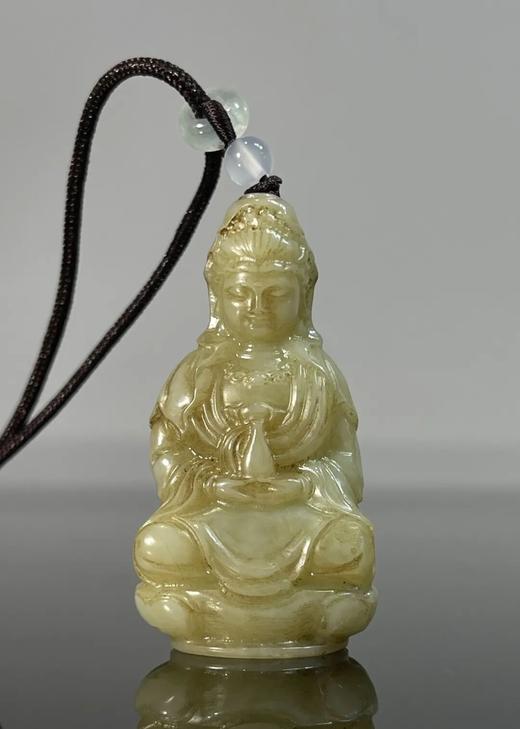 和田白玉雕观音坐像吊坠，顺丰包邮 商品图6