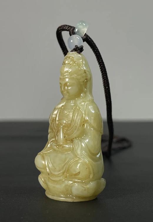 和田白玉雕观音坐像吊坠，顺丰包邮 商品图5