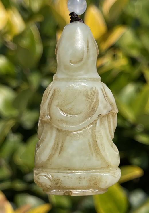 和田白玉雕观音坐像吊坠，顺丰包邮 商品图7
