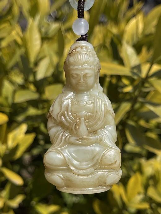 和田白玉雕观音坐像吊坠，顺丰包邮 商品图9