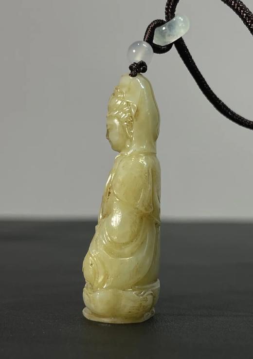 和田白玉雕观音坐像吊坠，顺丰包邮 商品图8