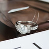 【天然正品】AU750白金简约时尚扭臂款1.26克拉钻石戒指11.5号（戒圈可改）090226NJS22 商品缩略图4