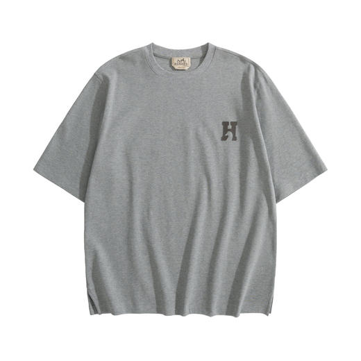 男款logo皮革棉质短袖T恤hu 商品图0