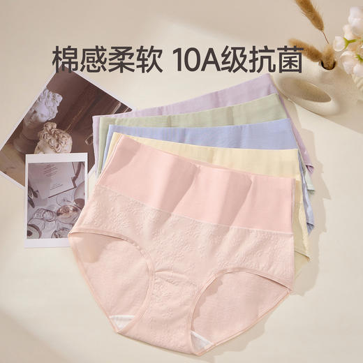 芬腾女士内裤10A级抗菌棉质裆高腰棉质三角裤透气舒适大码短裤头 商品图0