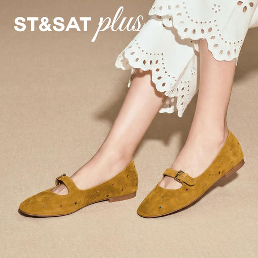 星期六26春新款彩钉镂空一字玛丽珍SSE1111067 商品图4