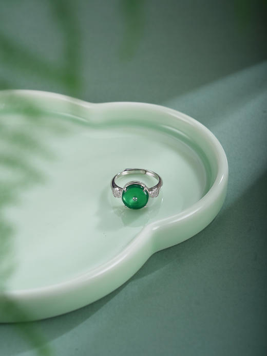 子佩集【福禄凝华】银S925戒指【JZ017477】绿玉髓平安扣葫芦2602 商品图7