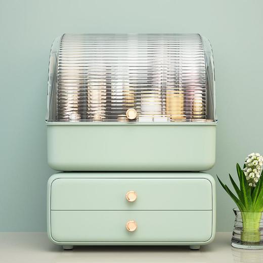 化妆品收纳盒桌面置物架箱抽屉式整理梳妆台防尘口红护肤储物盒子 商品图0