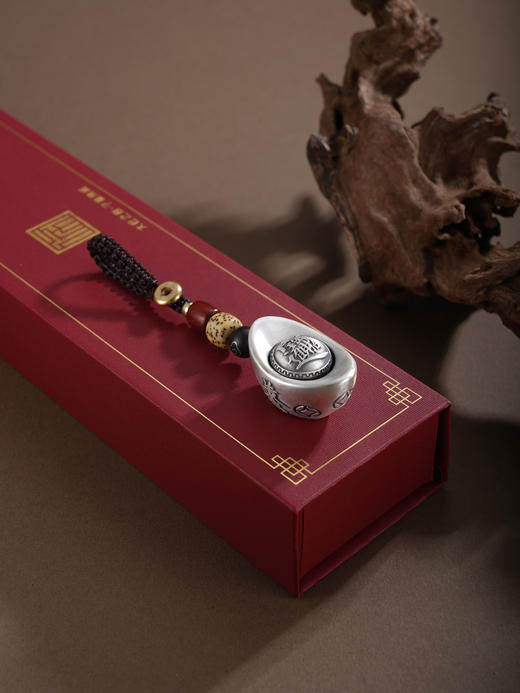 子佩集【圆梦之宝】银S999钥匙扣【YSY019】小摆件可转动元宝2602 商品图3