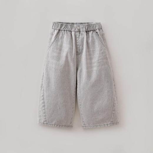 马克珍妮复古时髦女童八分牛仔弯刀裤2026年春装新款560203 商品图1