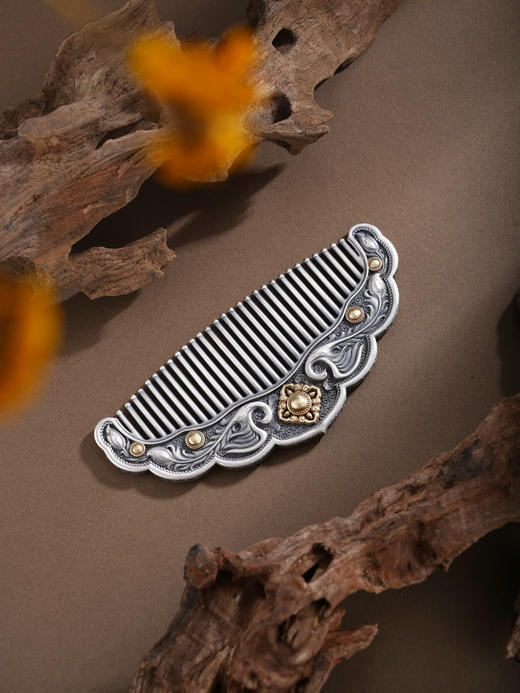 子佩集【凤舞如意】银S999梳子【HSSZ007】原创作品凤凰双色2602 商品图10