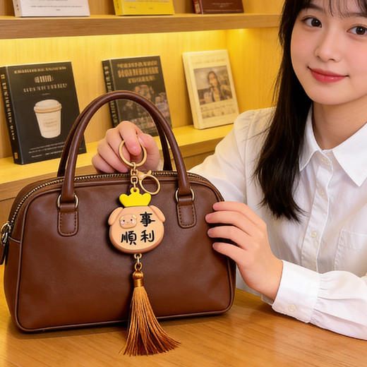 【好柿发生挂件❗萌趣柿子造型】樱桃有求必应挂件祈福钥匙扣新年礼物创意小礼品钥匙链书包包挂件，rg 商品图2