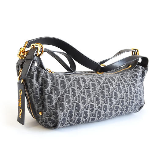 【95新】DIOR迪奥中号D-Journey手袋M2417UDDK M932新款中号灰色LOGO花纹D-Journey单肩斜挎hobo包中性款120226NJS40 商品图3