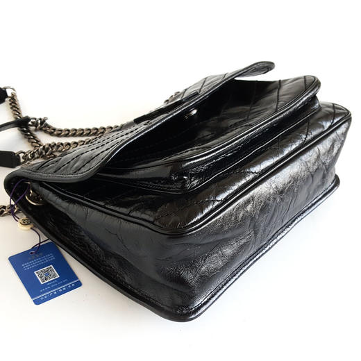 【95新】YSL圣罗兰Niki系列633158中号黑银D扣niki链条包单肩包女士010226NJS05 商品图5