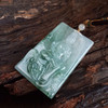 【天然正品】A货翡翠天然细腻冰种飘蓝花雕普贤菩萨（护佑平安）平安无事牌翡翠吊坠项链090226NJT28 商品缩略图4