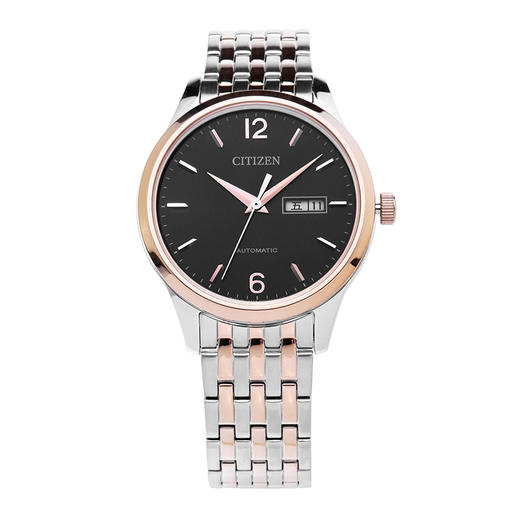 西铁城机械时尚星期日历间金简约钢带手表男表NH7504-52EB 商品图2