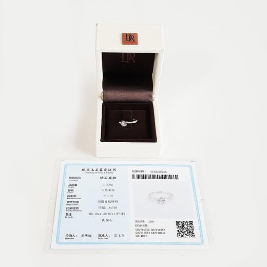 DRAU750白金时尚设计款0.18克拉钻石戒指9号（戒圈可改）030226NJT05 商品图1