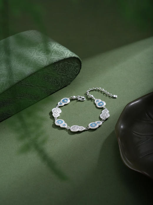 子佩集【福禄宝相】银S990手链【QFSL026】原创作品花丝珐琅彩宝相葫芦2602 商品图5