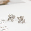 莱绅通灵AU750白金时尚设计款鸢尾花造型钻石耳钉10.8*8.9*13.1MM（皆取最大值）100226NJM15 商品缩略图3