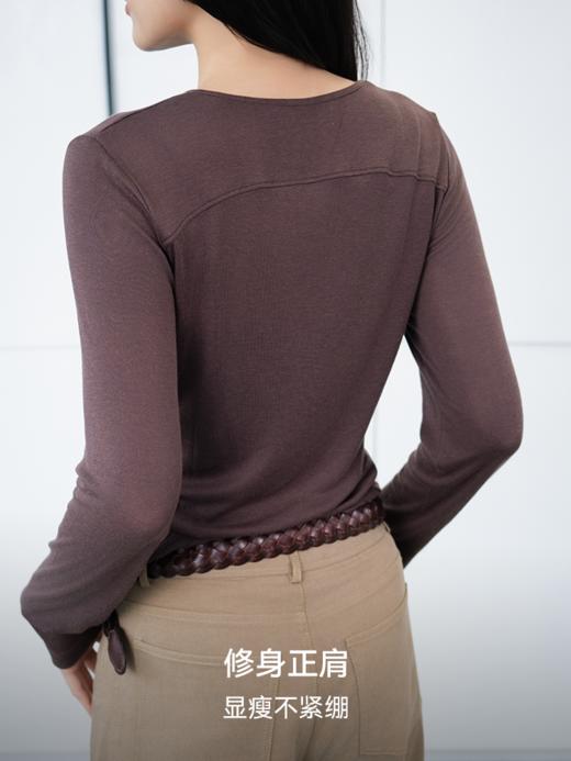 轻柔舒适裸感 天丝羊毛T恤FCG1TEE076 商品图2