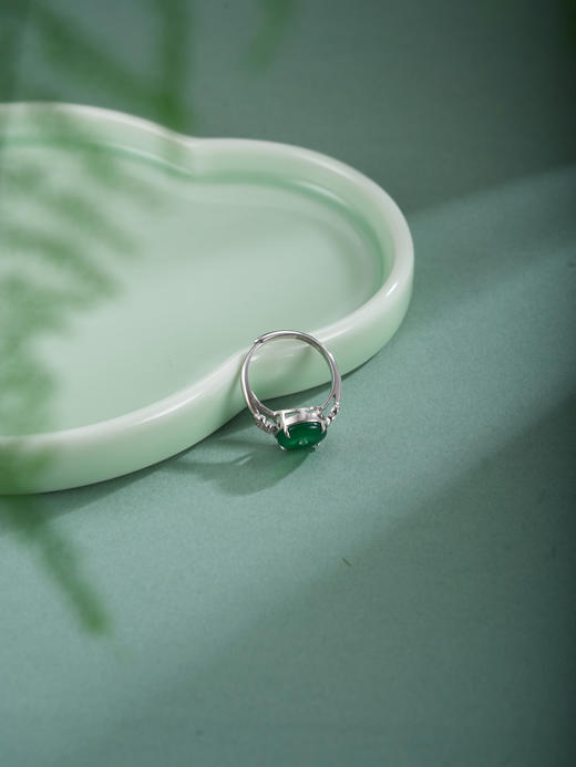 子佩集【福禄凝华】银S925戒指【JZ017477】绿玉髓平安扣葫芦2602 商品图5