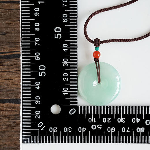 【天然正品】A货翡翠天然精品细腻冰种晴水平安扣翡翠吊坠项链090226NJS39 商品图2