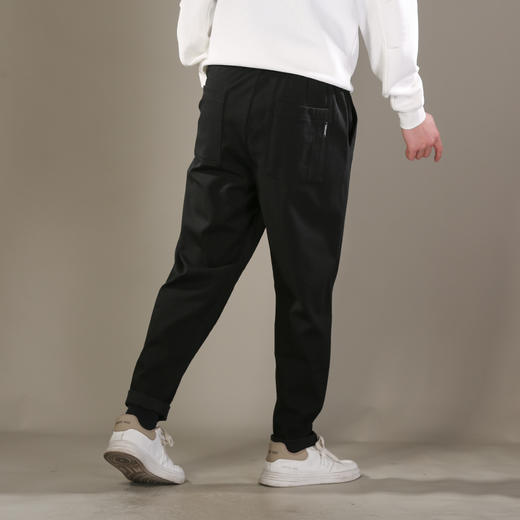 DRONKOO 2026 抽绳松紧腰后口袋压线贴织唛中厚休闲长裤 商品图3