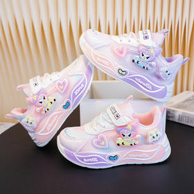 【柔软舒适❗透气内里】魔术贴设计，方便快捷，儿童鞋老爹春秋款女童皮面双网透气小女孩子休闲运动娃娃百搭。rg