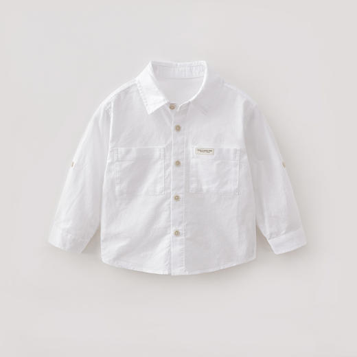 马克珍妮一衣两穿男童棉麻衬衫2026年春装新款560026 商品图3