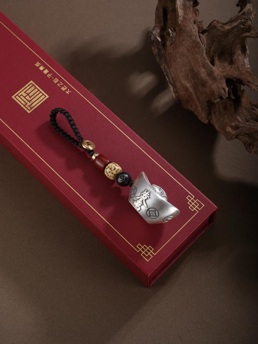 子佩集【圆梦之宝】银S999钥匙扣【YSY019】小摆件可转动元宝2602 商品图4