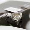 【天然正品】AU750白金简约时尚爱心造型四爪款1.01克拉钻石戒指14号（戒圈可改）090226NJS21 商品缩略图3