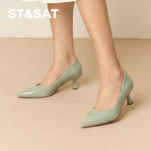 【糯米糍系列】星期六26春新款通勤舒适猫跟单鞋SSE1111048 商品图13