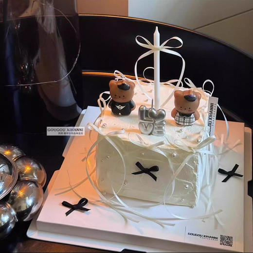 【214情人节蛋糕】hellokitty小熊方形蛋糕 商品图0