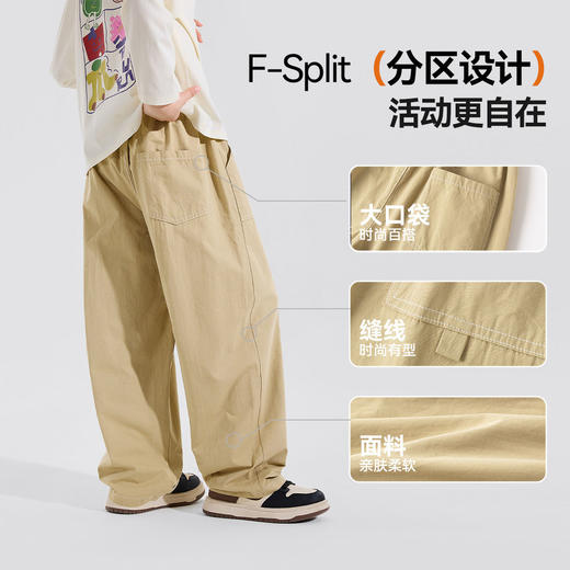 【纯棉】Bluem中大童儿童休闲直筒裤男童百搭宽松长裤春季新款Z6AKZ192 商品图3