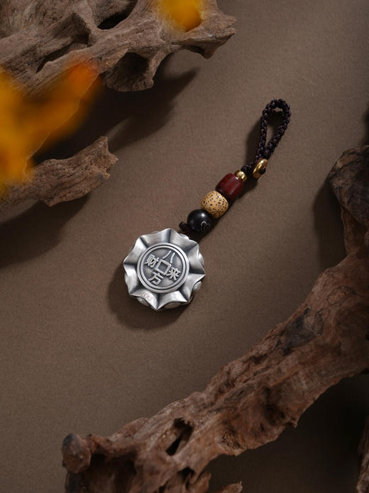 子佩集【财来运转】银S999钥匙扣【YSY011】小摆件仿古可转动招财进宝八方来财八卦元宝2602 商品图4