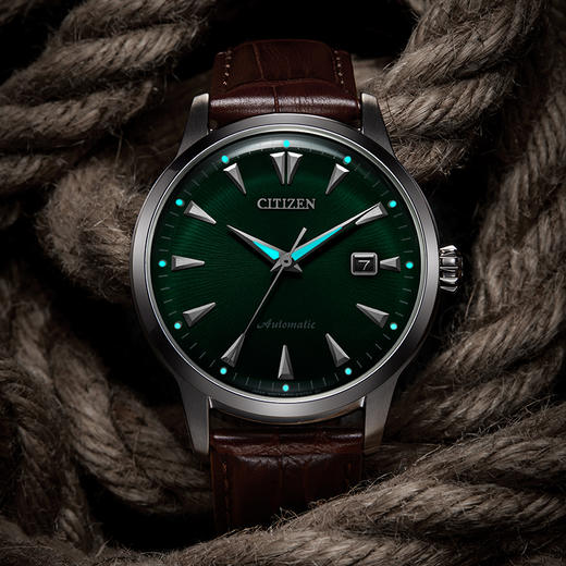 西铁城日本官方正品休闲简约复古钢带机械男表NK0001-25X 商品图2