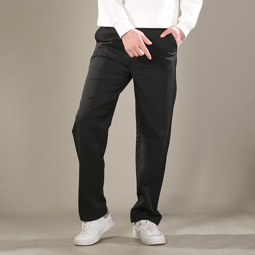 DRONKOO 2026 松紧腰左口袋小织唛绣线直弹小直筒中厚休闲长裤 商品图1